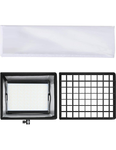 Kit de Iluminación LED RGB GVM 60W con Softbox y Soportes