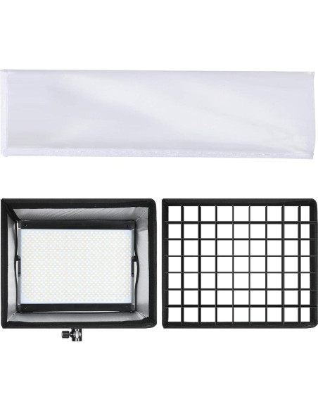 Kit de Iluminación LED RGB GVM 60W con Softbox y Soportes