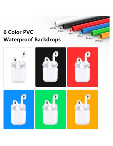 Caja de Luz Fotográfica Uyled 30x30 cm LED 120 Luces 6 Fondos