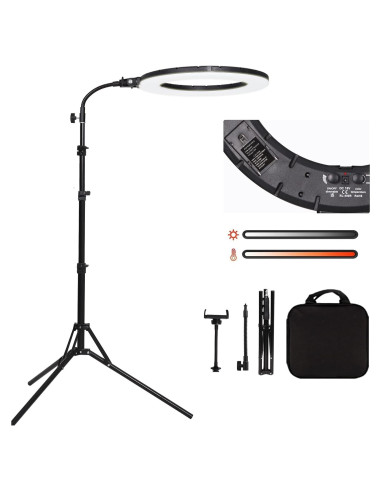 Luz de Anillo LED 18" GSKAIWEN 60W Ajustable para Belleza