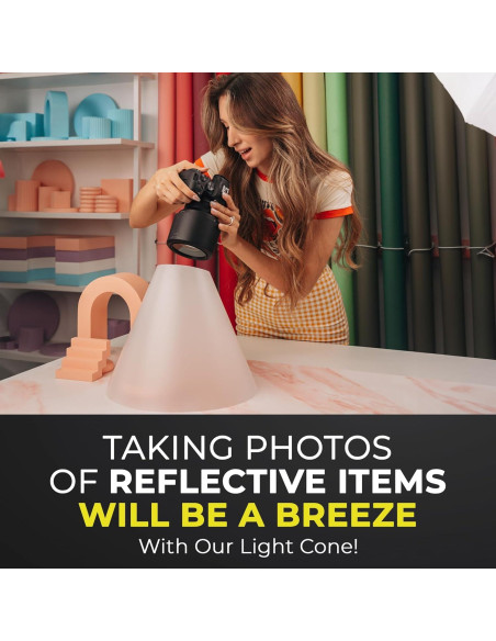 Cono de Luz Difusor V-Flat World - Kit 3 Piezas para Fotografía