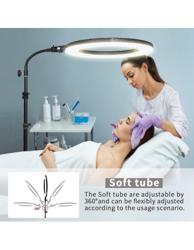 Luz de Anillo LED 18" GSKAIWEN 60W Ajustable para Belleza