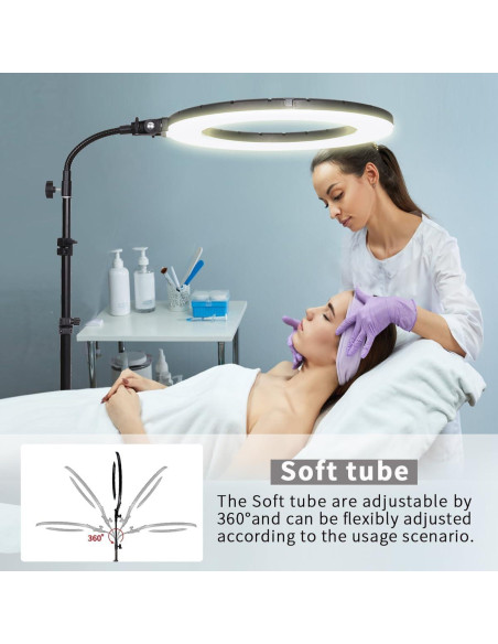 Luz de Anillo LED 18" GSKAIWEN 60W Ajustable para Belleza