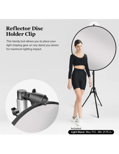 Reflector Plegable 5-en-1 LimoStudio 32" con Soporte y Clip
