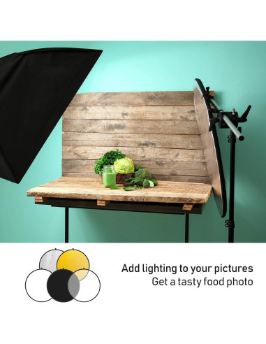 Reflector Plegable 5-en-1 LimoStudio 32" con Soporte y Clip