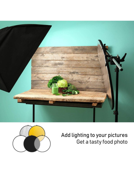 Reflector Plegable 5-en-1 LimoStudio 32" con Soporte y Clip