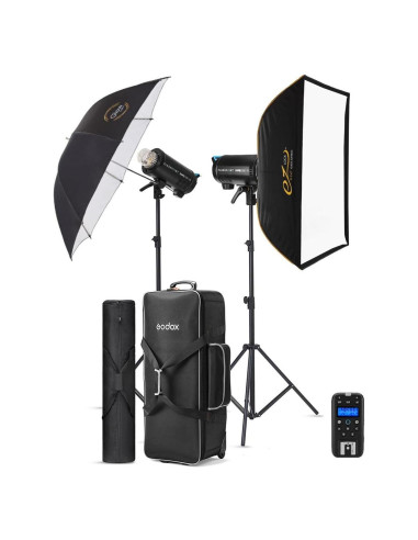 Kit de Luz de Estudio Flashpoint Rapid II 600Ws HSS R2