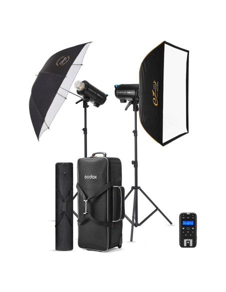 Kit de Luz de Estudio Flashpoint Rapid II 600Ws HSS R2