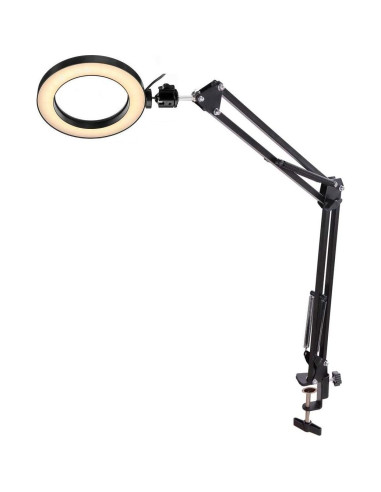 Luz de Anillo USB Acetaken 15cm con Soporte y Brazo Ajustable