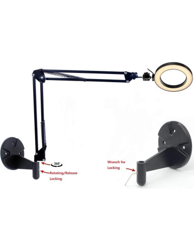 Luz de Anillo USB Acetaken 15cm con Soporte y Brazo Ajustable