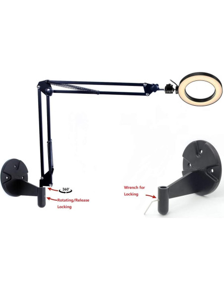 Luz de Anillo USB Acetaken 15cm con Soporte y Brazo Ajustable