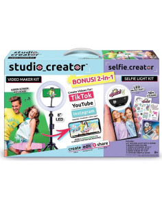 Kit de Video Maker Studio Creator 2-en-1 con Luz LED y Trípode 2
