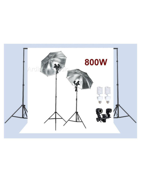Kit de Iluminación Continua 800W Ardinbir con Paraguas y Soporte