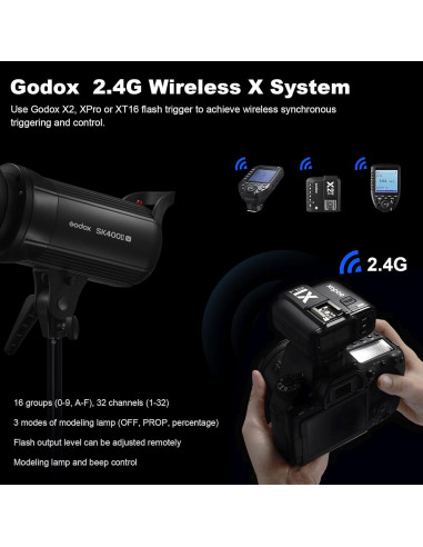 Kit de Estudio Fotográfico Godox SK400II-V 800W con Accesorios