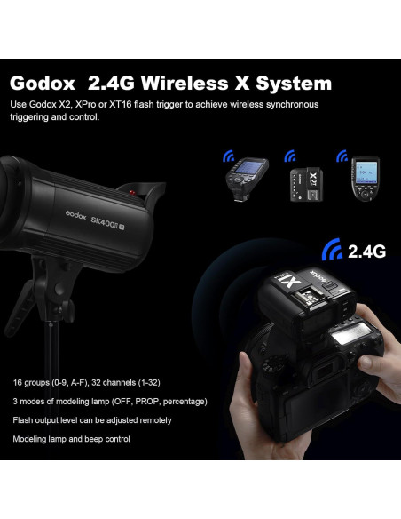 Kit de Estudio Fotográfico Godox SK400II-V 800W con Accesorios