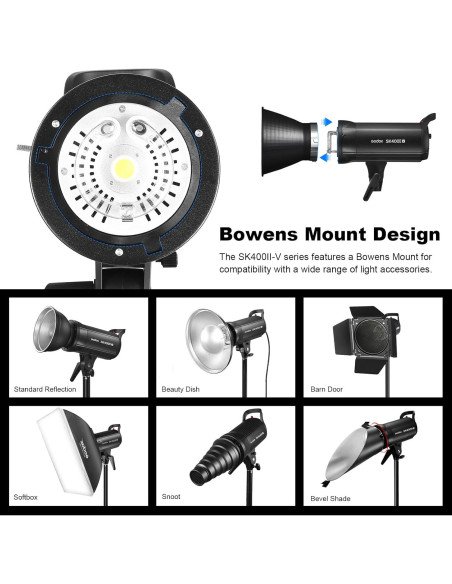 Kit de Estudio Fotográfico Godox SK400II-V 800W con Accesorios