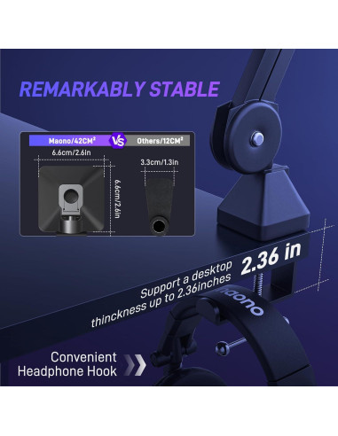 Micrófono Dinámico MAONO PD200X USB/XLR con RGB y Brazo