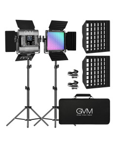 Kit de Iluminación GVM 850D RGB LED 40W con Softbox y Control APP
