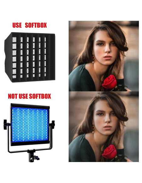 Kit de Iluminación GVM 850D RGB LED 40W con Softbox y Control APP