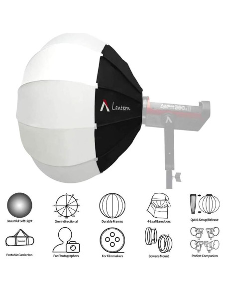 Aputure Lantern Softbox 66cm Luz Suave Montura Bowens