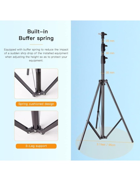 Soporte de trípode Godox 290F de aluminio 286CM para fotografía