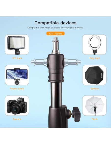 Soporte de trípode Godox 290F de aluminio 286CM para fotografía