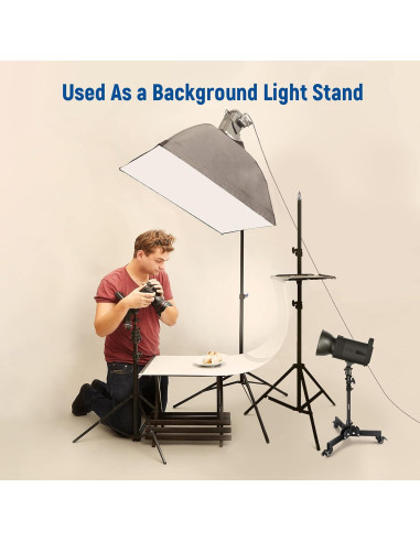 Soporte de Luz Ajustable NEEWER 2.4ft con Ruedas 10kg