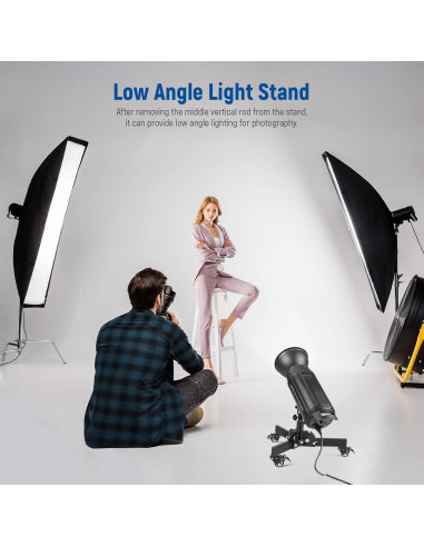 Soporte de Luz Ajustable NEEWER 2.4ft con Ruedas 10kg