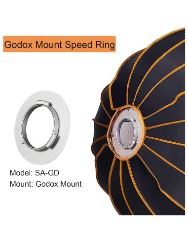 Anillo de Velocidad Godox SA-GD para Softbox Parabólico 15x15 cm