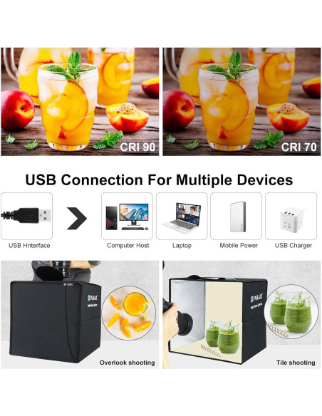 Caja de Luz PULUZ 40.64x40.64cm Estudio Fotográfico Plegable