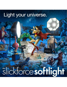 Luz Suave Miniatura Slickforce 5W USB con Paraguas Plateado 2