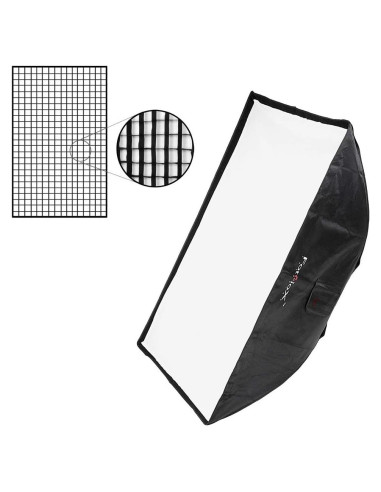 Softbox Fotodiox Pro 81x122 cm con Rejilla para Estudio
