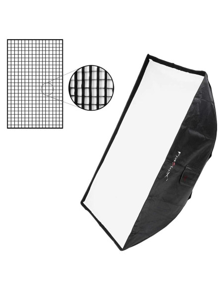 Softbox Fotodiox Pro 81x122 cm con Rejilla para Estudio