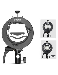 Soporte Godox S2 para Speedlite Bowens, Compacto y Ajustable