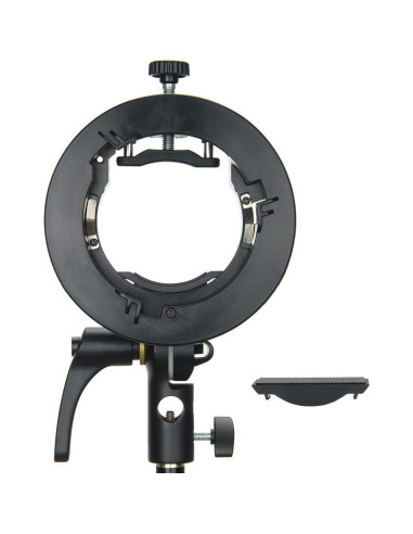 Soporte Godox S2 para Speedlite Bowens, Compacto y Ajustable