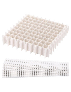 Divisores de Cajones Ajustables acDesign 40 Pcs Blanco