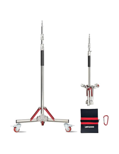 Soporte de Luz Rodante LAPGOOD 100% Acero Inoxidable 10ft