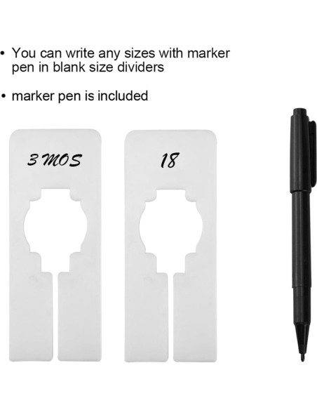 Divisores de Estante Rectangulares Blulu 50 Piezas con Marcador