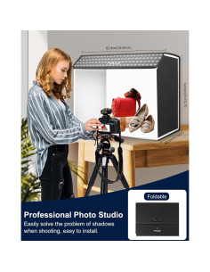 Caja de Luz PULUZ 60x40 cm con 672 LED y 4 Fondos PVC 2