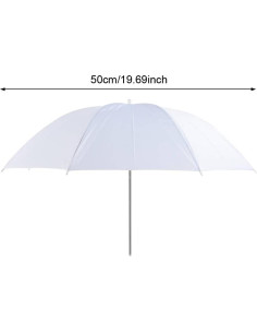 Paraguas Fotográfico Suave iayokocc 50cm Blanco Translúcido 2