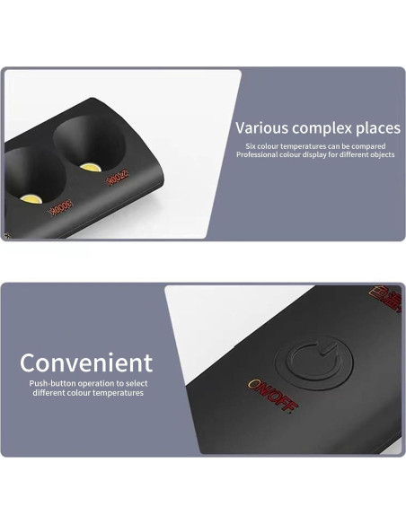 Lámpara de Temperatura de Color Portátil Yuecoom 2700K-6000K