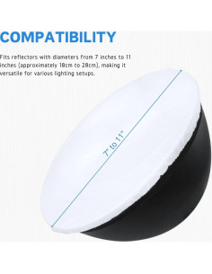 Calcetín Difusor Blanco Fotoconic para Reflectores 18-28cm 2
