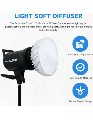 Calcetín Difusor Blanco Fotoconic para Reflectores 18-28cm