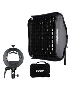 Softbox Godox 80x80cm con Rejilla y Soporte S2 para Speedlite