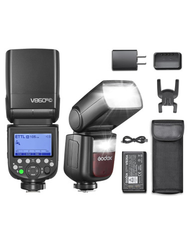 Flash Godox V860III-C TTL para Canon 76Ws Inalámbrico 2.4G