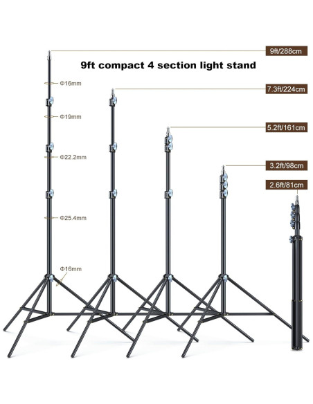 Soportes de Luz LINCO Zenith 2 Piezas 2.74 m Ajustables