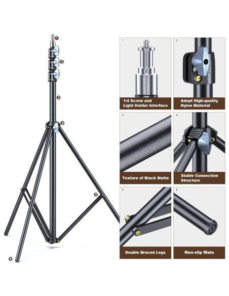 Soportes de Luz LINCO Zenith 2 Piezas 2.74 m Ajustables