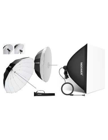 Paraguas Reflectante Parabólico NEEWER 165cm con Difusor