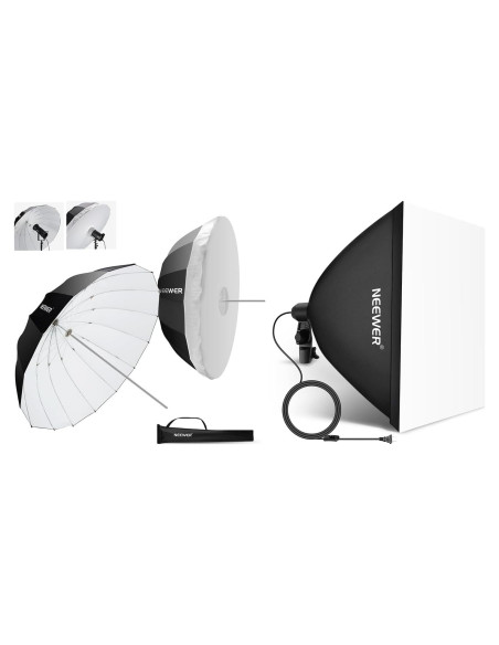 Paraguas Reflectante Parabólico NEEWER 165cm con Difusor
