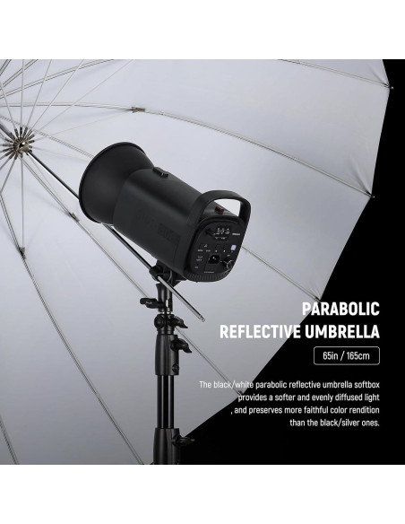 Paraguas Reflectante Parabólico NEEWER 165cm con Difusor